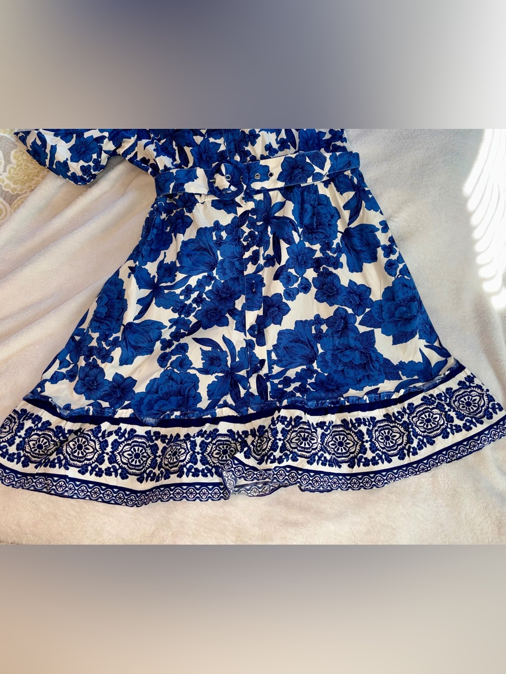 JOIE Floral Ruffle Puff Sleeve Belted Dress sz 6 NEW! - Picture 5 of 10